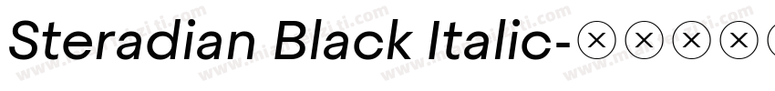 Steradian Black Italic字体转换
